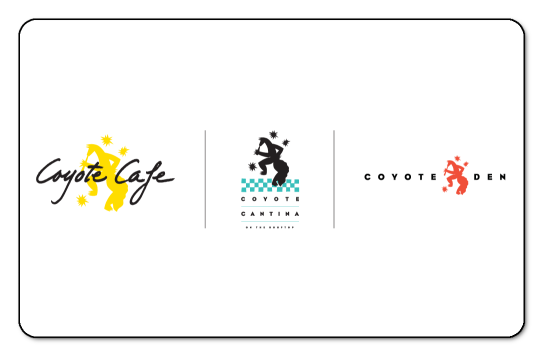 Coyotw cafe three logo on a white background